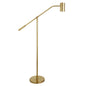 Contemporary Brass Swing Arm Floor Lamp