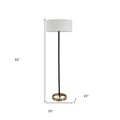 Black and White LED Floor Lamp