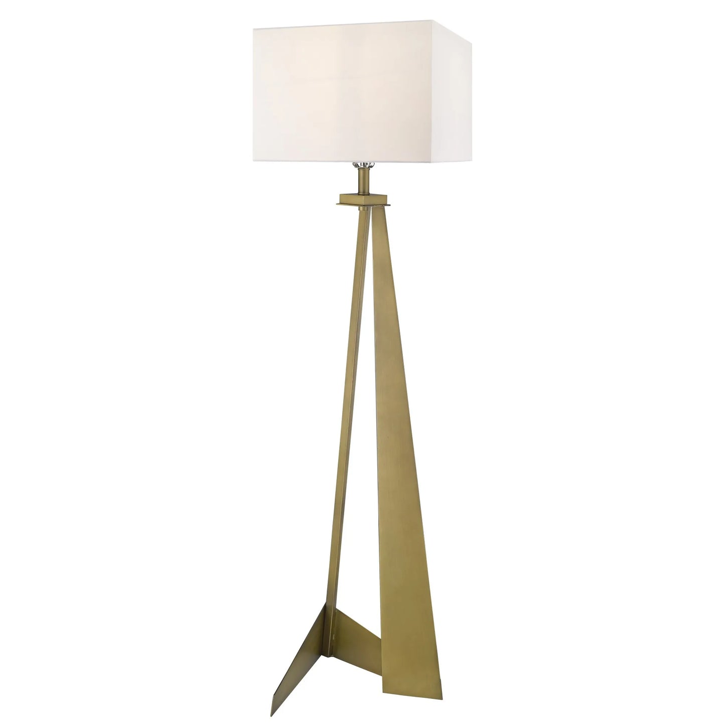 Modern Floor Lamp with Burlap Shade