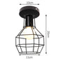 Retro Metal Semi-Flush Ceiling Light Fixture