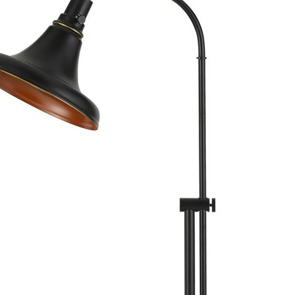 Luxury Adjustable Floor Lamp with Bronze Metal Dome Shade