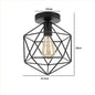 Retro Metal Semi-Flush Ceiling Light Fixture