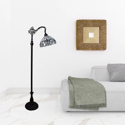 Traditional Frosted Glass Floor Lamp