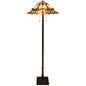 Dragonfly Glass Torchiere Floor Lamp
