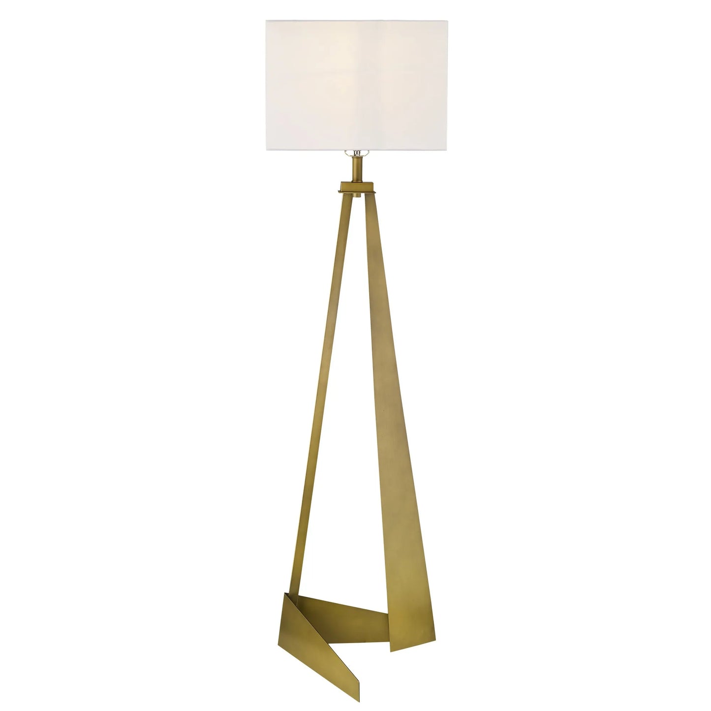 Modern Floor Lamp with Burlap Shade
