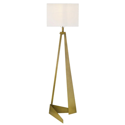 Modern Floor Lamp with Burlap Shade
