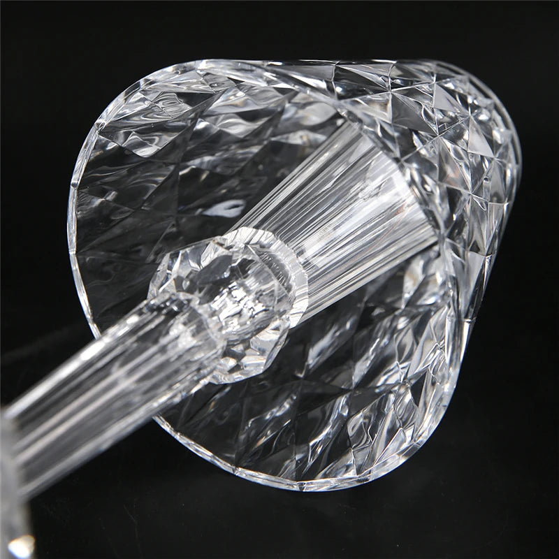 Diamond Glow: USB Rechargeable Touch Table Lamp