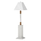 Modern White LED Floor Lamp with Linen Shade