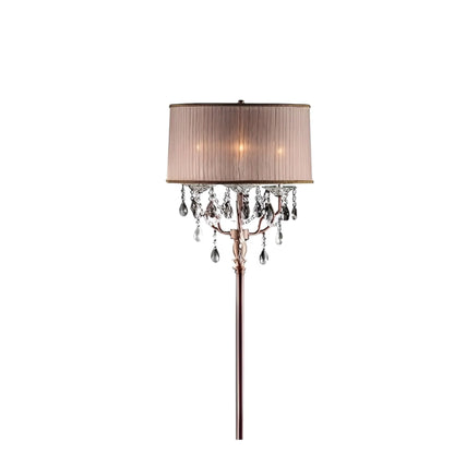 Silver Three-Light Candelabra Floor Lamp
