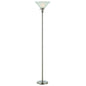 Contemporary Nickel Torchiere Floor Lamp