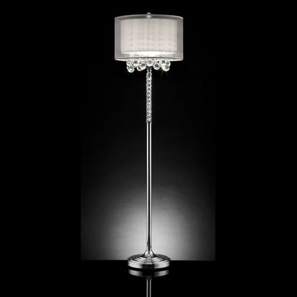 Silver Three-Light Candelabra Floor Lamp