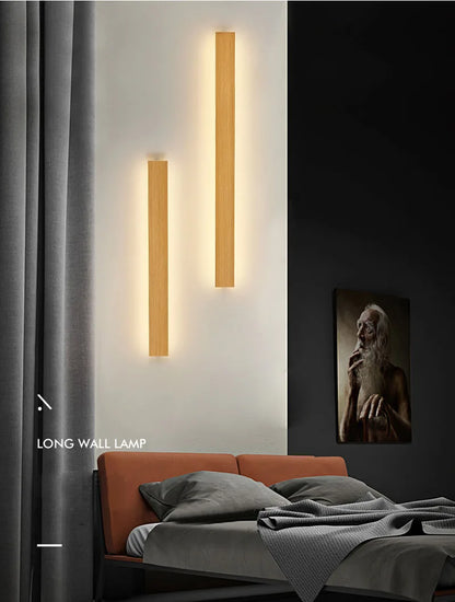 Gold Modern Long Wall Sconce for Bedroom & Hallway