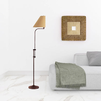 Traditional Shaped Rustic Adjustable Floor Lamp