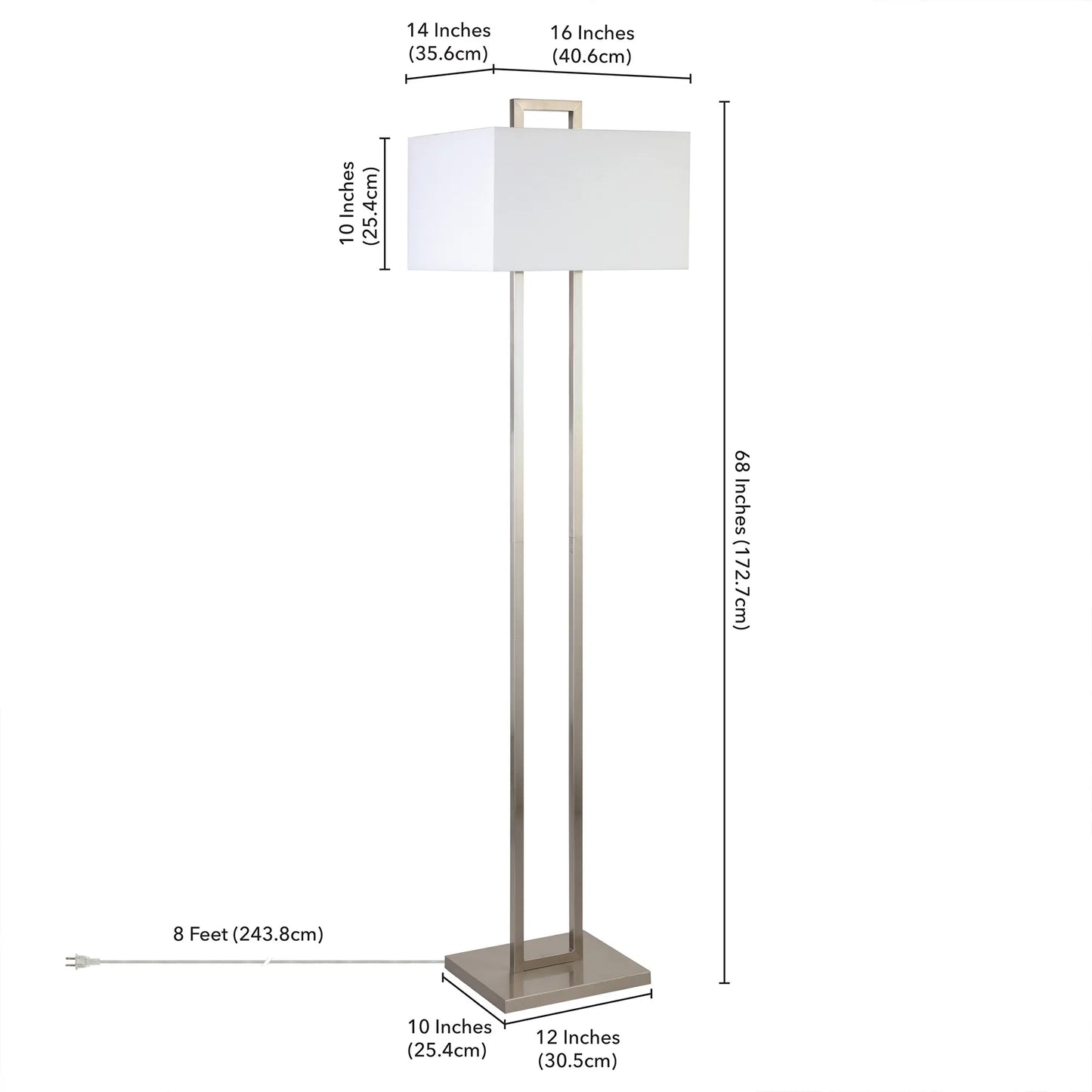 Traditional Shaped Nickel Floor Lamp