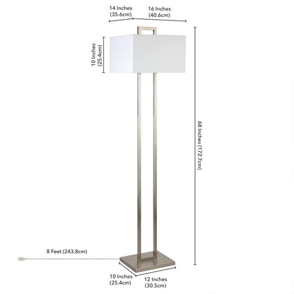 Traditional Shaped Nickel Floor Lamp