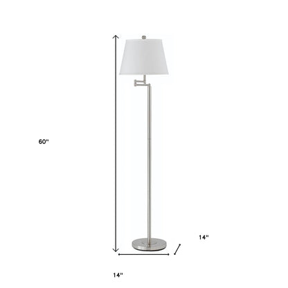 Nickel Swing Arm Floor Lamp