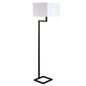 LED Floor Lamp Black with White Shade