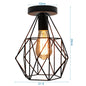 Retro Metal Semi-Flush Ceiling Light Fixture