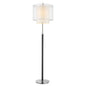 White Drum Shade LED Floor Lamp