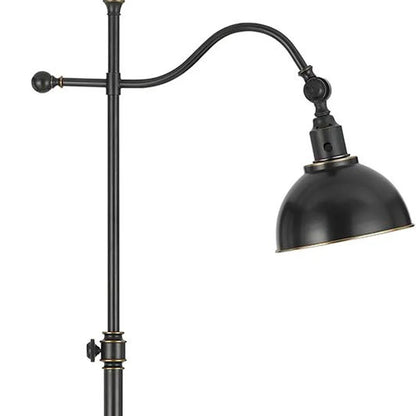 Traditional Bronze Floor Lamp with Dome Shade