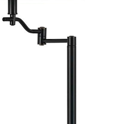 Bronze Swing Arm Floor Lamp with Empire Shade