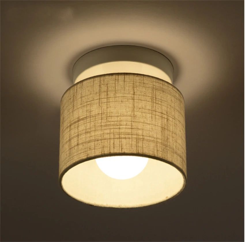 Nordic Linen LED Ceiling Lamp