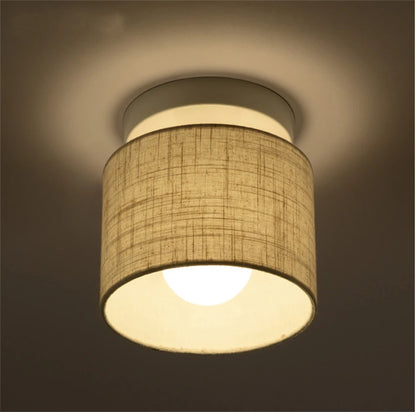 Nordic Linen LED Ceiling Lamp