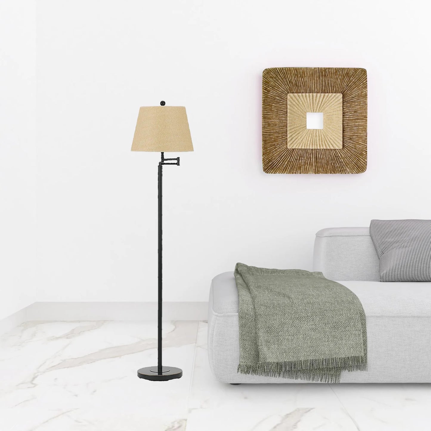 Bronze Swing Arm LED Floor Lamp