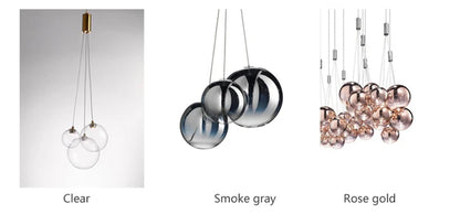 Modern Glass Ball LED Pendant Lamps Nordic Fashion Kitchen