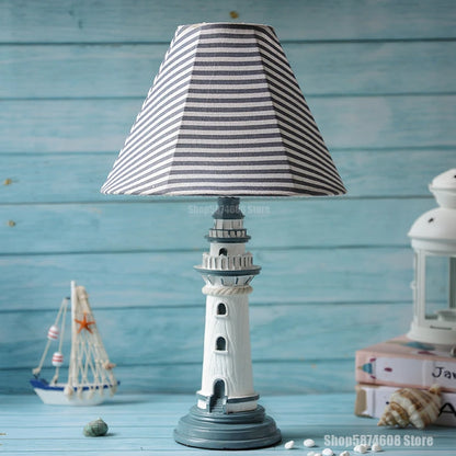 Mediterranean Lighthouse Resin Table Lamp