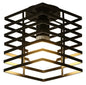 Retro Metal Semi-Flush Ceiling Light Fixture