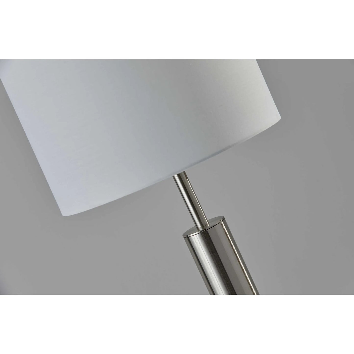 Contemporary Silver Aluminum Floor Lamp