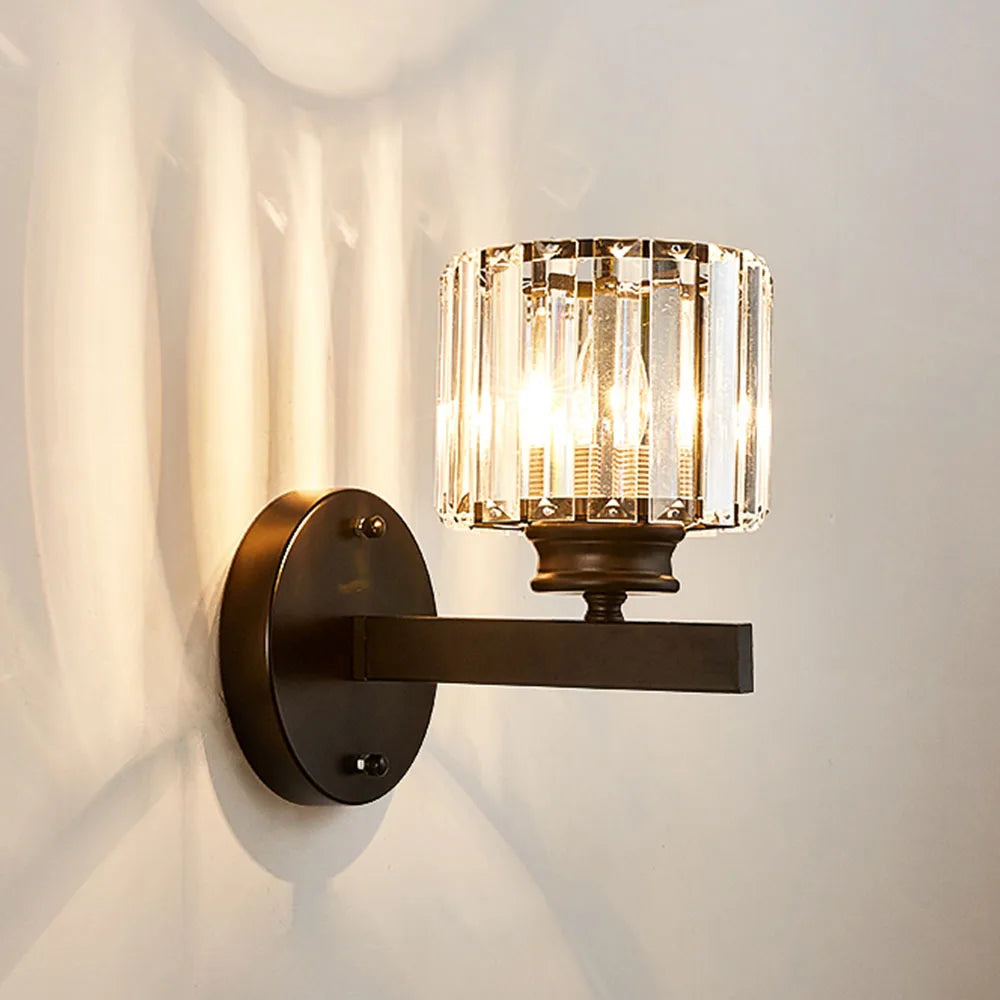 Crystal Sconce Iron Art Wall Lamp