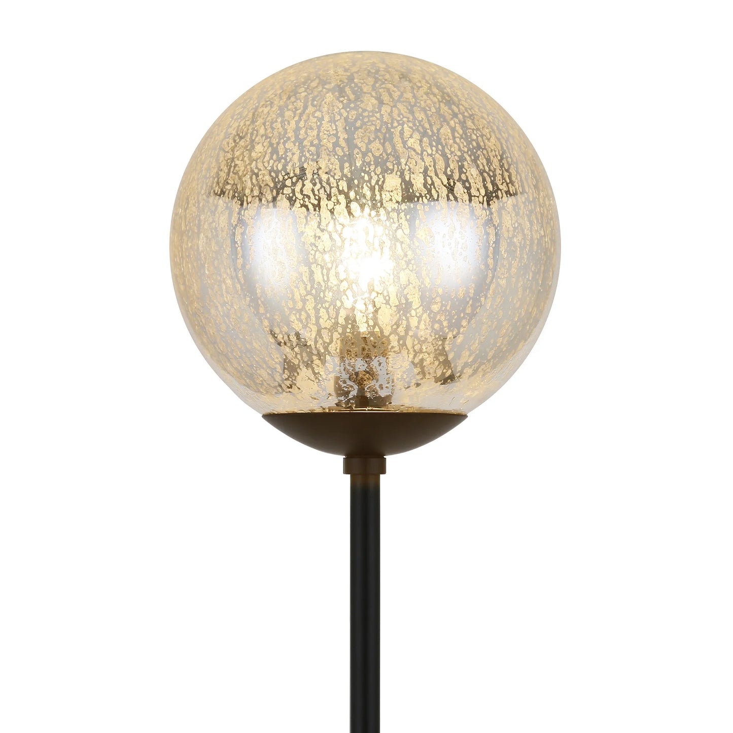Black Floor Lamp Gold Mercury Glass Globe