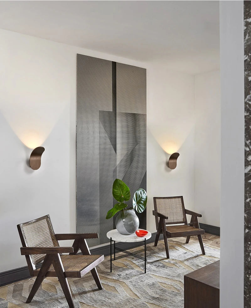 Gold Aura Minimalist Wall Sconce for Indoor Spaces