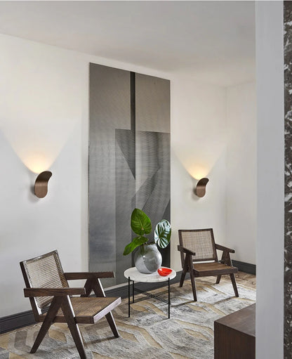 Gold Aura Minimalist Wall Sconce for Indoor Spaces