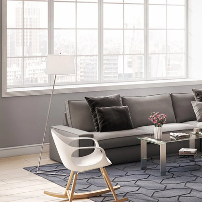 Contemporary Nickel Floor Lamp