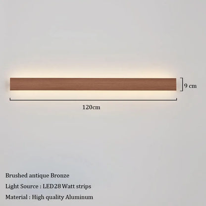 Gold Modern Long Wall Sconce for Bedroom & Hallway