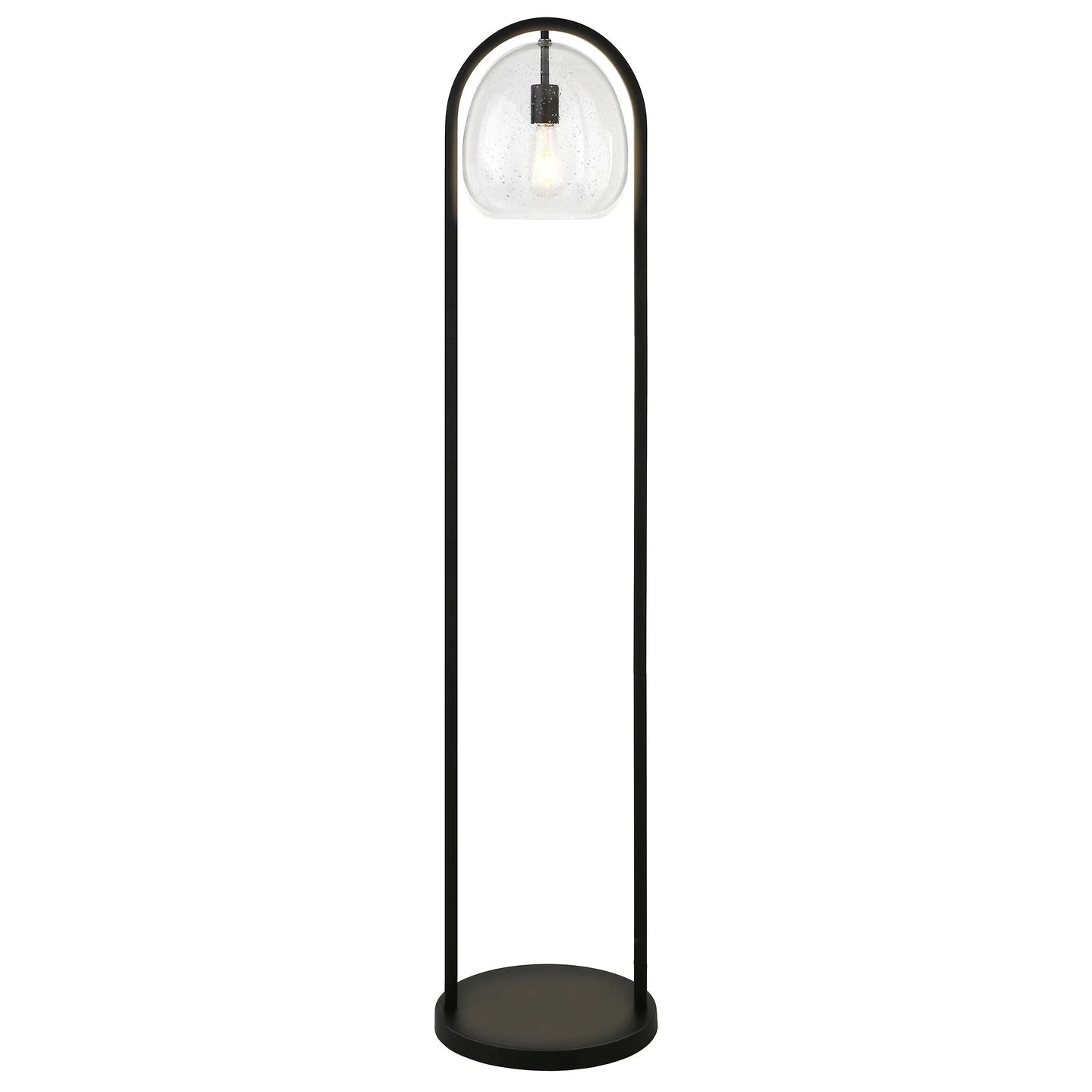Black Column LED Floor Lamp Modern Design