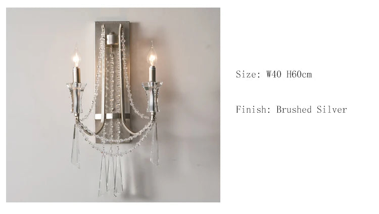 Nordic Crystal Wall Sconce - Modern Elegance