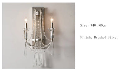 Nordic Crystal Wall Sconce - Modern Elegance