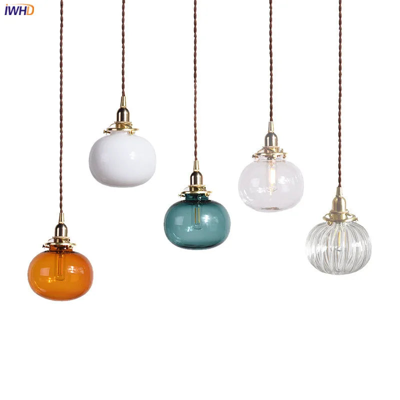 IWHD Nordic Modern Glass Ball Pendant Lights Fixtures