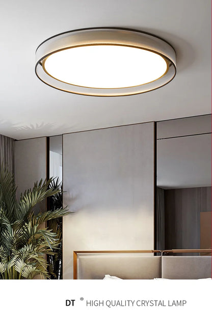 Nordic Copper LED Round Ceiling Light