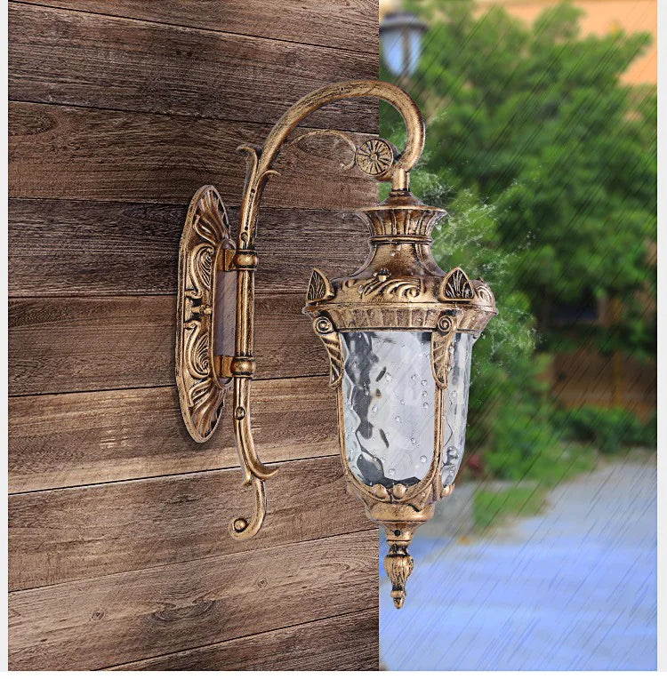 RetroGlow Waterproof Wall Lamp for Outdoor Spaces