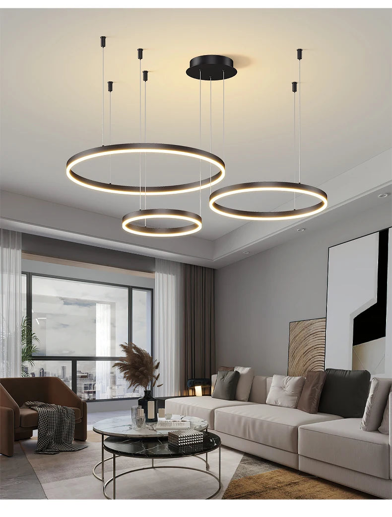 Multi-Ring LED Chandelier