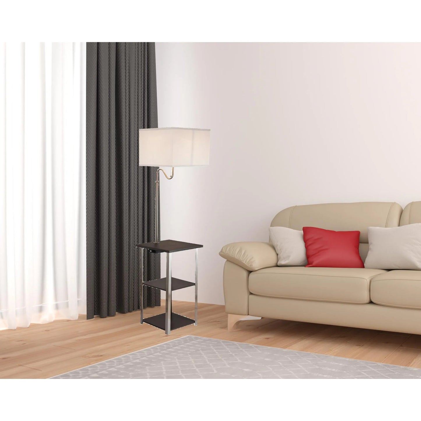 Black Frosted Glass Arched Lamp