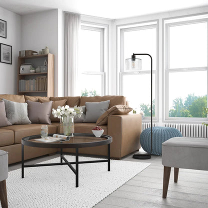 Black Arched LED Floor Lamp