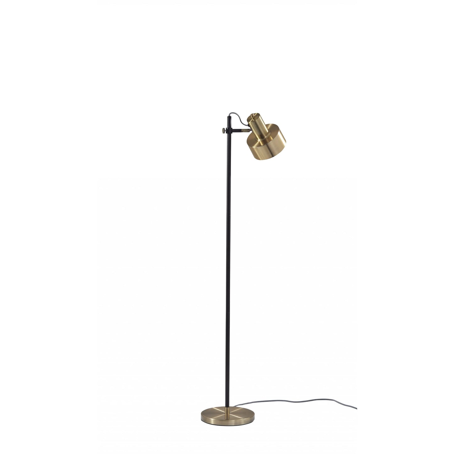 Modern Floor Lamp with Brass Metal Shade