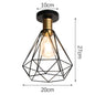 Retro Metal Semi-Flush Ceiling Light Fixture