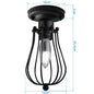Retro Metal Semi-Flush Ceiling Light Fixture